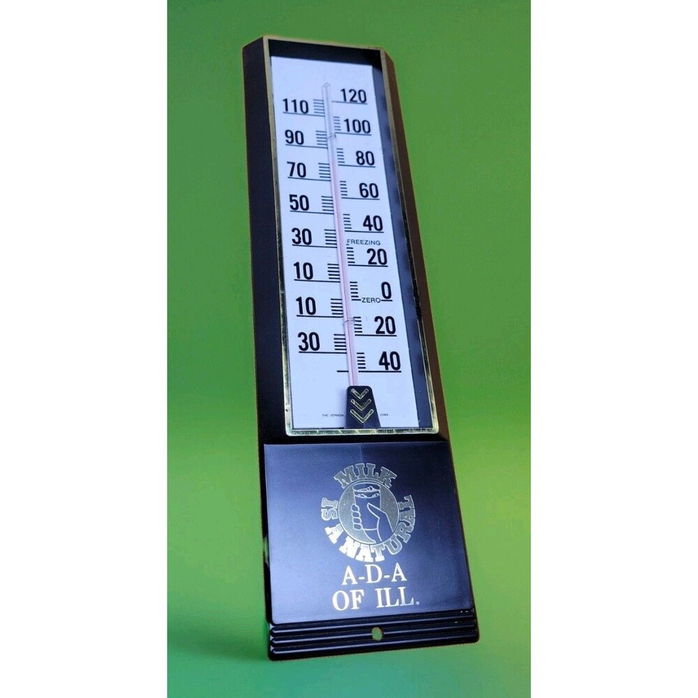 "Milk Is a Natural" ADVERTISING TEMPO-KING THERMOMETER ADA of Ill. NEW OLD STOCK